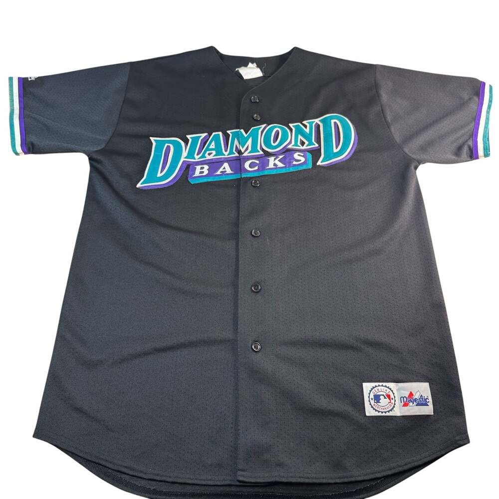 Vintage Majestic Arizona Diamondbacks Black Baseball Jersey Large
